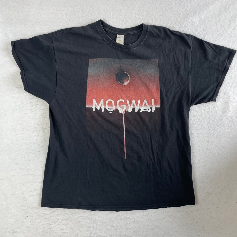 Gildan T-Shirt Mens XL Black Mogwai Band Graphic Short Sleeve Cotton Tee